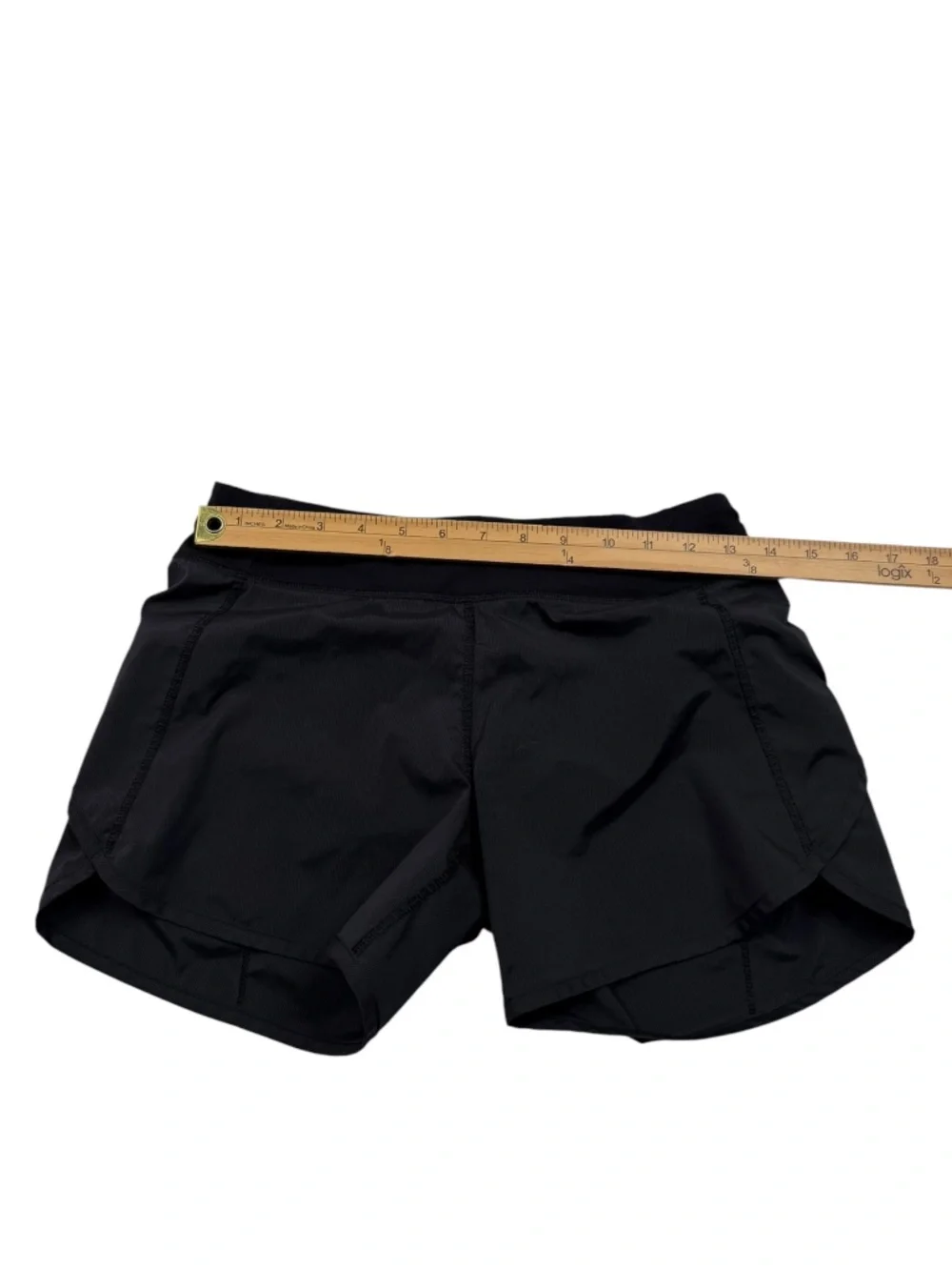 Ivivva Girls Size 14 Black Running Athletic Shorts Built In Liner Zip Pocket